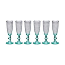 Coupe de champagne Vivalto PR05720ZD/BHA6 Transparent Turquoise verre 185 ml Points (6 Unités)