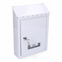 Letterbox EDM 85804 Standard White Steel 21 x 6 x 30 cm