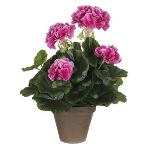 Decorative Plant Mica Decorations PVC Geranium (11,5 x 33 cm)