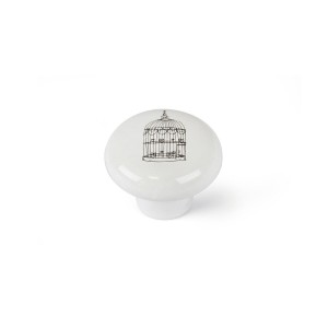 Pommeau Rei e815 Blanc Porcelaine Décoratif Ø 40 x 31 mm 4 Pièces