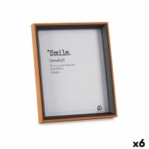 Fotorahmen Kristall Schwarz Braun Holz MDF (22 x 27 x 3 cm) (6 Stück)