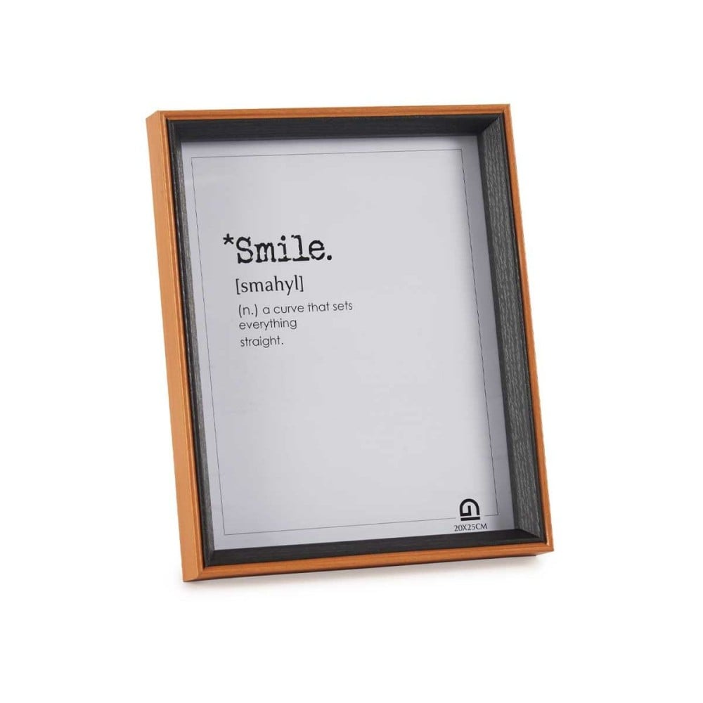 Photo frame Crystal Black Brown MDF Wood (22 x 27 x 3 cm) (6 Units)