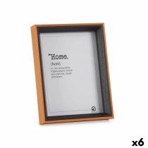 Fotorahmen Kristall Schwarz Braun Holz MDF (17 x 22 x 3 cm) (6 Stück)