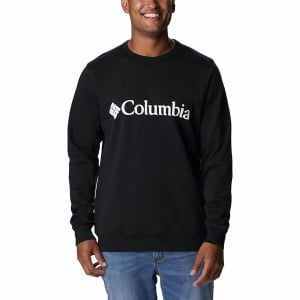 Herren Sweater ohne Kapuze Columbia Logo Fleece Crew Schwarz