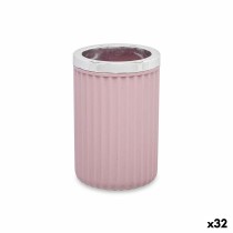 Glass Berilo 3436-4 Pink Plastic 7,5 x 11,5 x 7,5 cm Toothbrush Holder (32 Units)