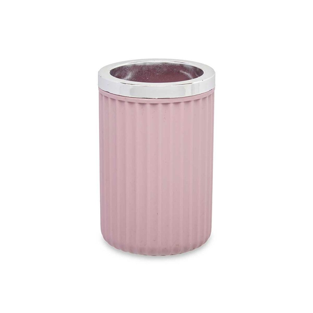 Glass Berilo 3436-4 Pink Plastic 7,5 x 11,5 x 7,5 cm Toothbrush Holder (32 Units)