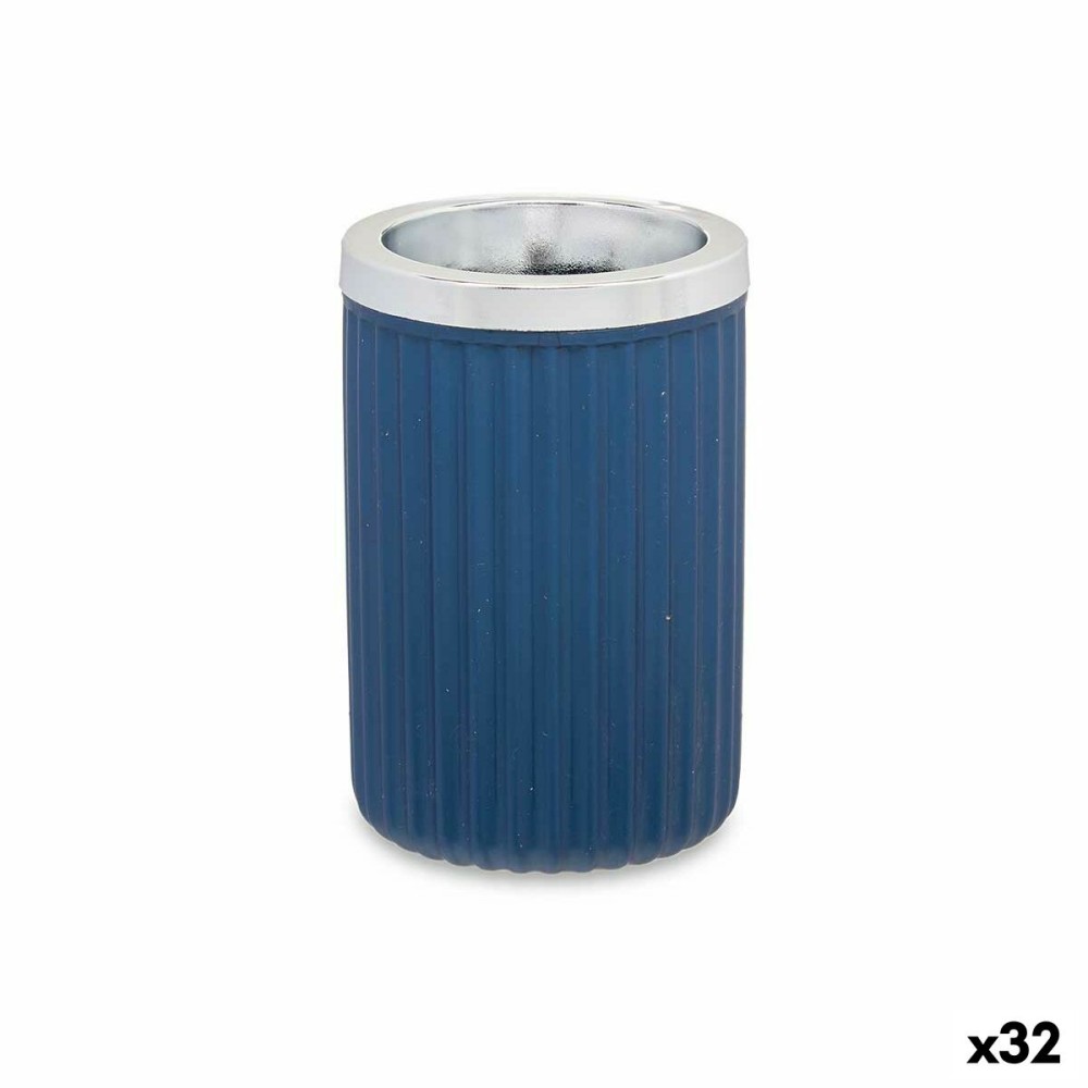 Trinkglas Berilo 3436-5 Blau Kunststoff 7,5 x 11,5 x 7,5 cm Zahnbürstenhalter (32 Stück)