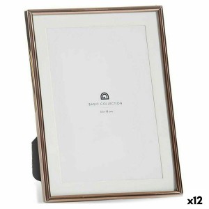 Photo frame Crystal Steel Copper (12 x 19,5 x 15,5 cm) (12 Units)