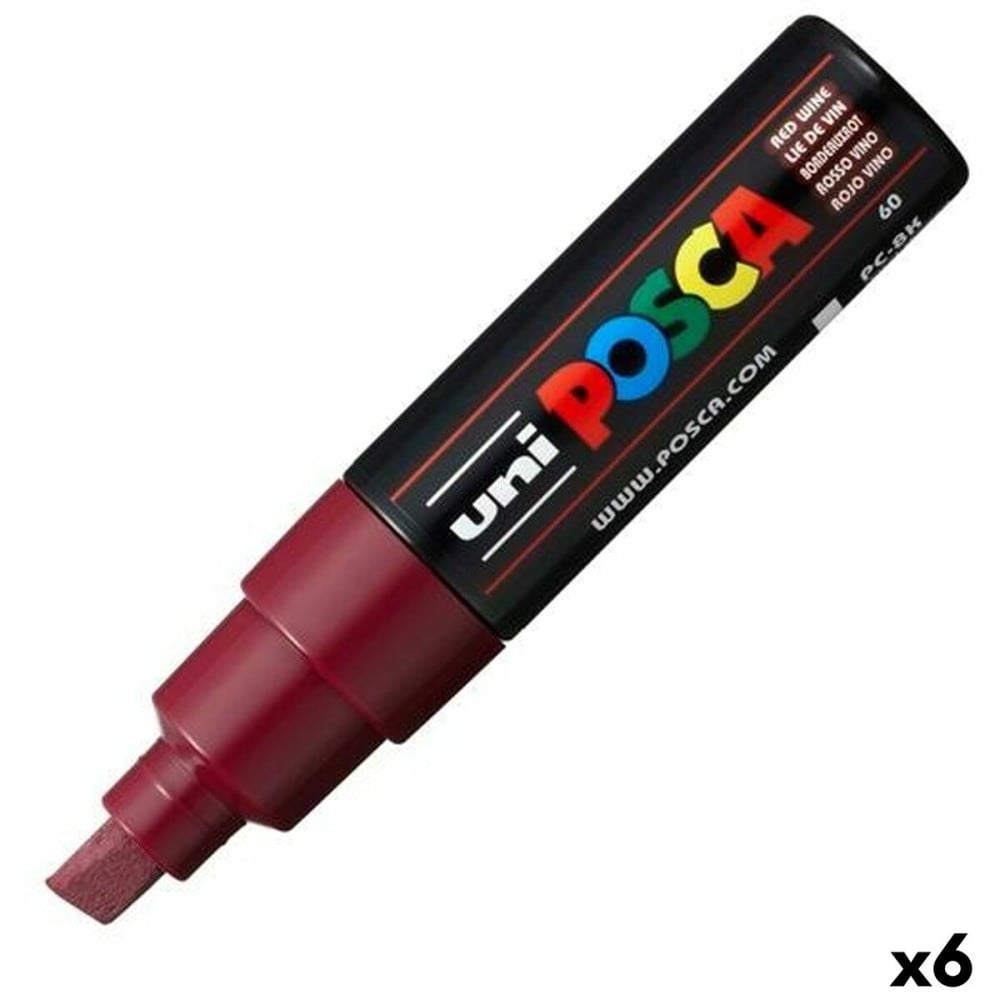 Filzstifte POSCA PC-8K Granatrot 6 Stück