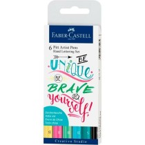 Ensemble de Marqueurs Faber-Castell Pitt Artist Calligraphie Coffret Gâteau (5 Unités)