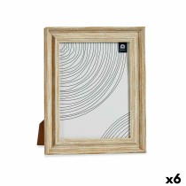 Cadre photo Verre Doré Bois Marron Plastique (26 x 2 x 31 cm) (6 Unités)