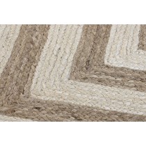 Teppich DKD Home Decor Scandi Weiß Hellbraun Jute (120 x 180 x 1 cm)