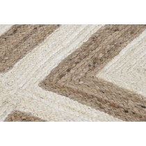 Teppich DKD Home Decor Scandi Weiß Hellbraun Jute (200 x 200 x 1 cm)