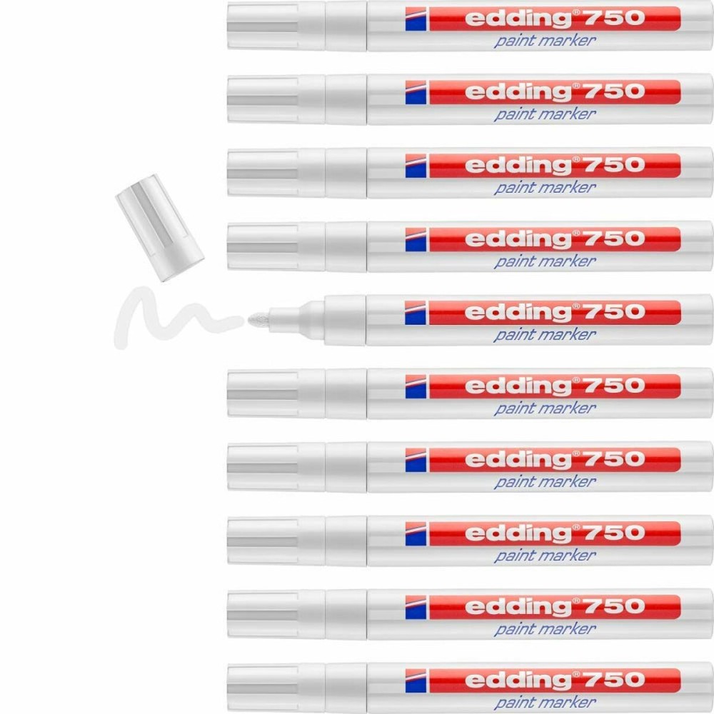 Permanent marker Edding 750  White (10 Units)