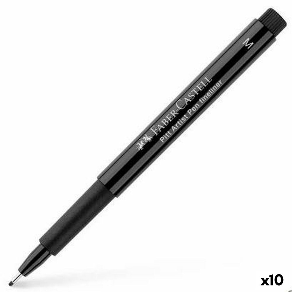 Marqueur permanent Faber-Castell Pitt Artist Noir (10 Unités)