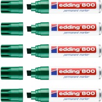 Marqueur permanent Edding 800 Vert (5 Unités)