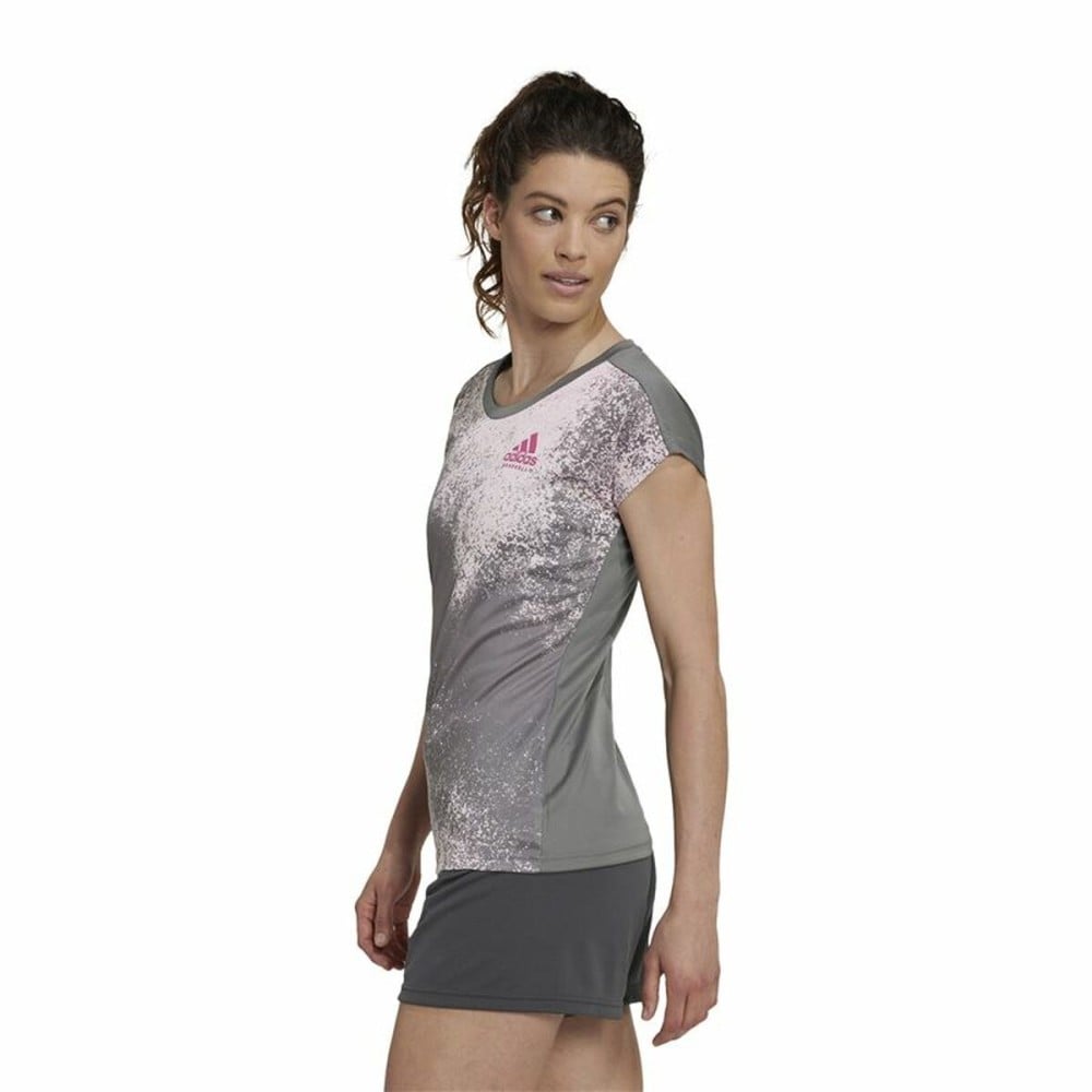 T-shirt à manches courtes femme Adidas Gris foncé