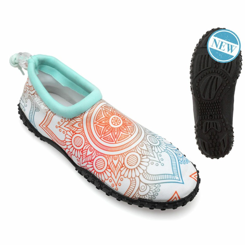 Chaussons Mandala Adultes unisexes Blanc