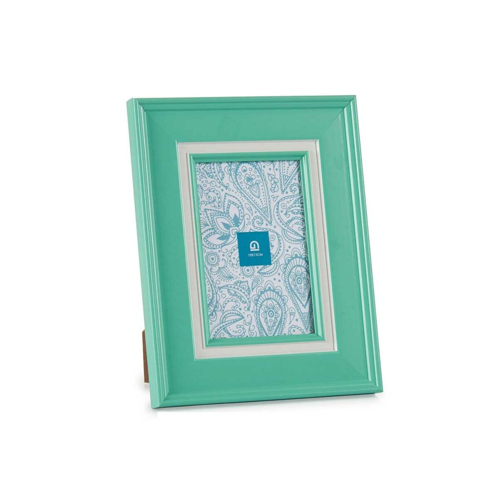 Photo frame Crystal Green Plastic (6 Units) (2 x 23 x 18 cm)