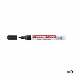 Flüssige Kreidemarker Edding 4095 Schwarz (10 Stück)