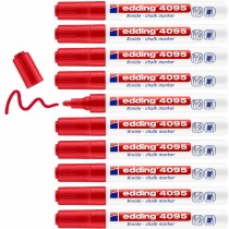 Liquid chalk marker Edding 4095 Red (10 Units)