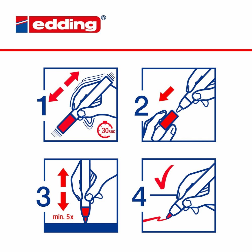 Flüssige Kreidemarker Edding 4095 Rot (10 Stück)