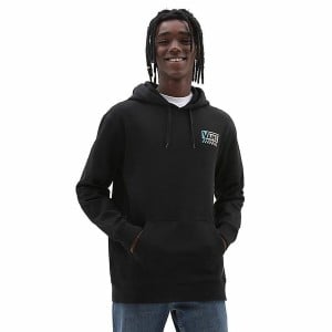 Herren Sweater mit Kapuze Vans Global Stack Schwarz