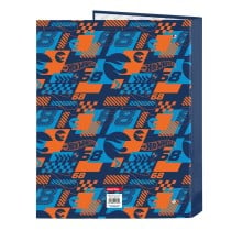 Ringbuch Hot Wheels Speed club Orange Marineblau A4 (26.5 x 33 x 4 cm)