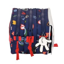 Dreifaches Mehrzweck-Etui Mickey Mouse Clubhouse Only one Marineblau 21,5 x 10 x 8 cm