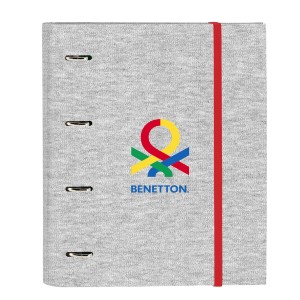 Reliure à anneaux Benetton Pop Gris (27 x 32 x 3.5 cm)