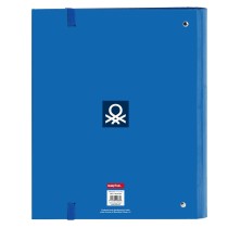 Ring binder Benetton Deep water Blue (27 x 32 x 3.5 cm)