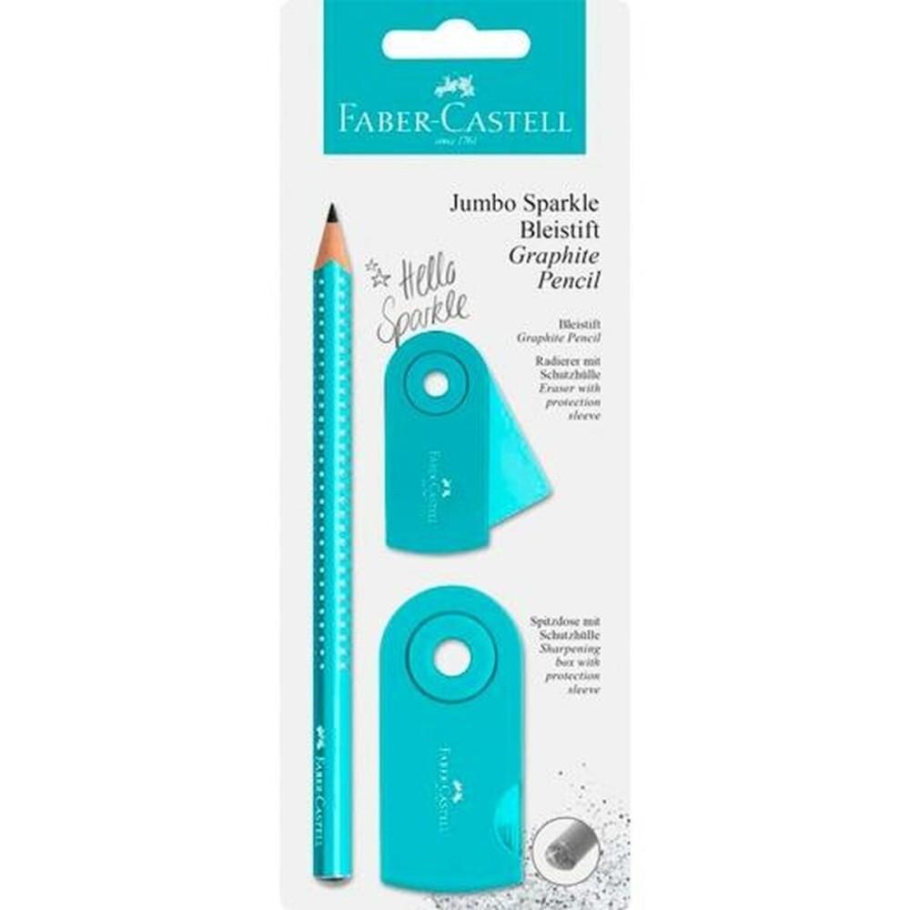 Pencil Set Faber-Castell Turquoise (3 Pieces) (20 Units)