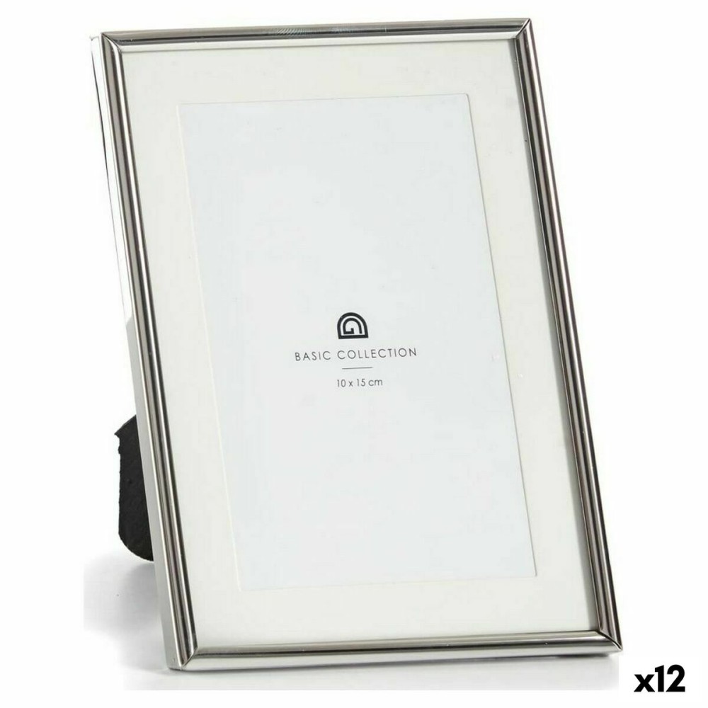 Photo frame Crystal Silver Steel (13,5 x 18 x 11 cm) (12 Units)