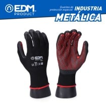 Work Gloves EDM Black Lycra Nitrile Metal Industrial