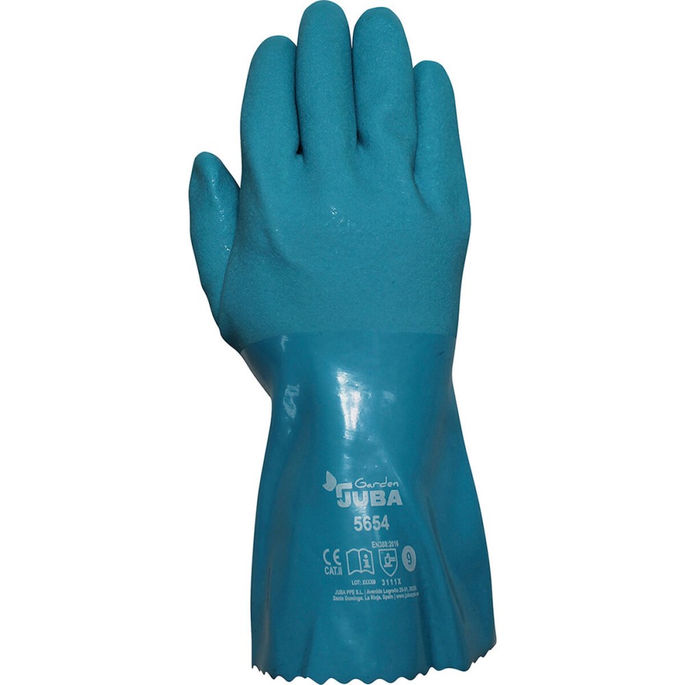 Work Gloves JUBA Blue PVC Garden