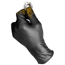 Gants Jetables JUBA Noir Sans poudre Caisse (50 Unités)