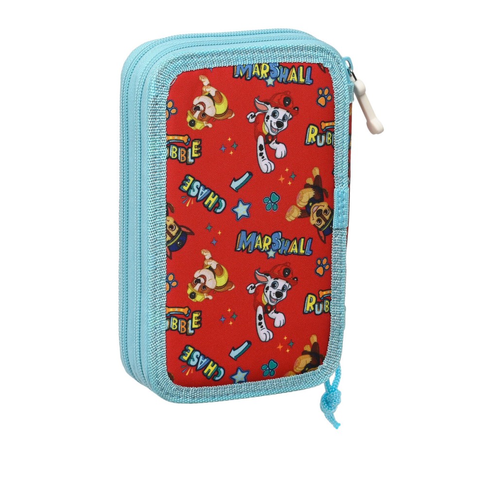 Trousse Scolaire avec Accessoires The Paw Patrol Funday Bleu Rouge 12.5 x 19.5 x 4 cm (28 Pièces)