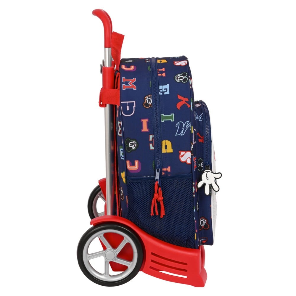 Cartable à roulettes Mickey Mouse Clubhouse Only one Blue marine 33 x 42 x 14 cm