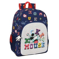 School Bag Mickey Mouse Clubhouse Only one Navy Blue 33 x 42 x 14 cm