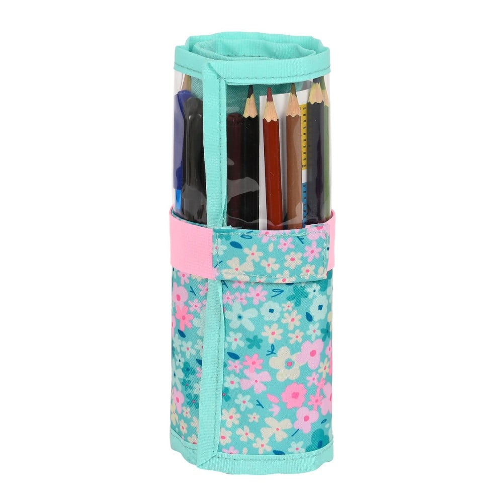 School Case with Accessories Vicky Martín Berrocal Mint paradise Mint (27 Pieces) (7 x 20 x 7 cm)