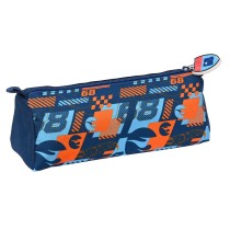 School Case Hot Wheels Speed club Orange Navy Blue (21 x 8 x 7 cm)