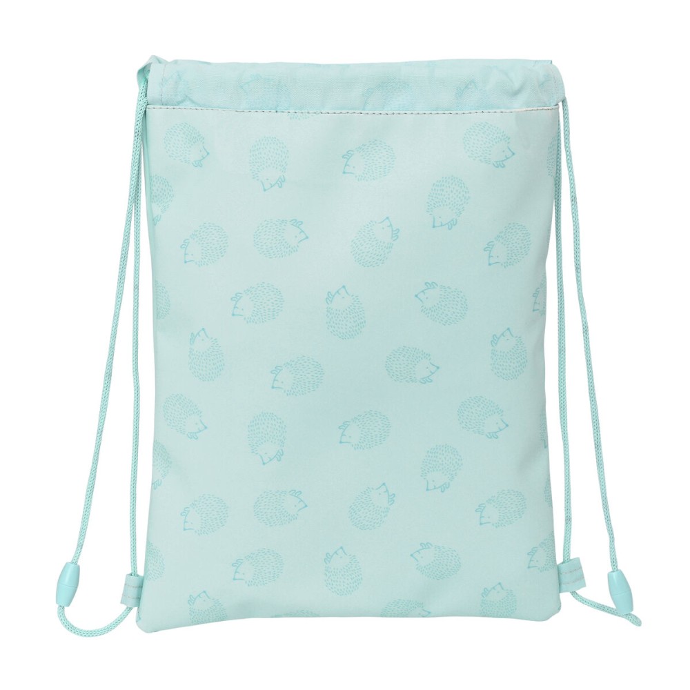 Sac à dos serré par des ficelles Safta Erizo Turquoise (26 x 34 x 1 cm)