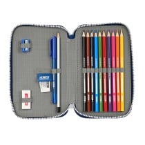 Trousse Scolaire avec Accessoires Munich College Gris 12.5 x 19.5 x 4 cm (28 Pièces)