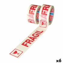 Adhesive Tape TESA FRÁGIL Packaging White 50 mm x 66 m (6 Units)