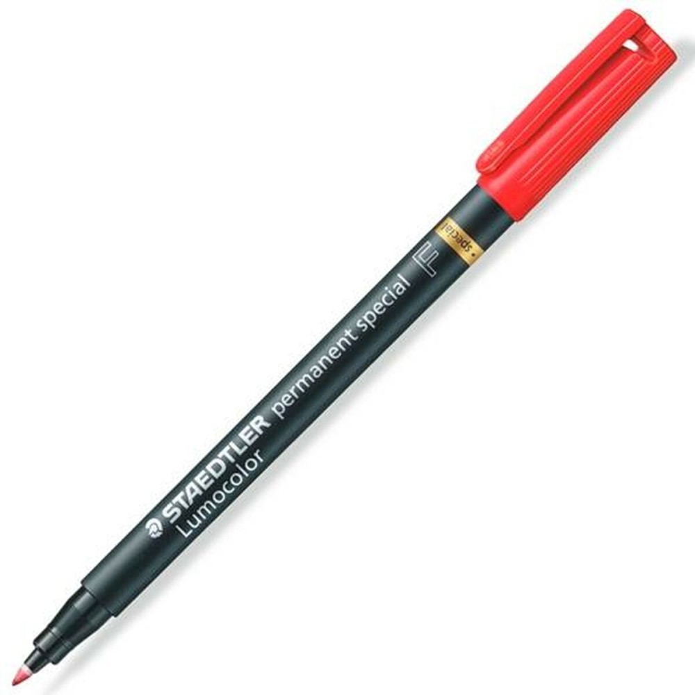 Marqueur permanent Staedtler Lumocolor Rouge 10 Unités