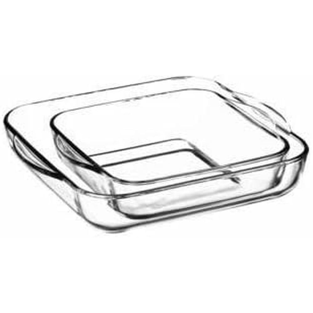 Ensemble de plats de cuisson au four Pasabahce 1690037 Transparent Verre 1 L (2 Pièces)