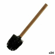 Brosse de salle de wc Berilo BAMBOO BLACK Marron Noir Bambou 8 x 35,5 x 8 cm (24 Unités)