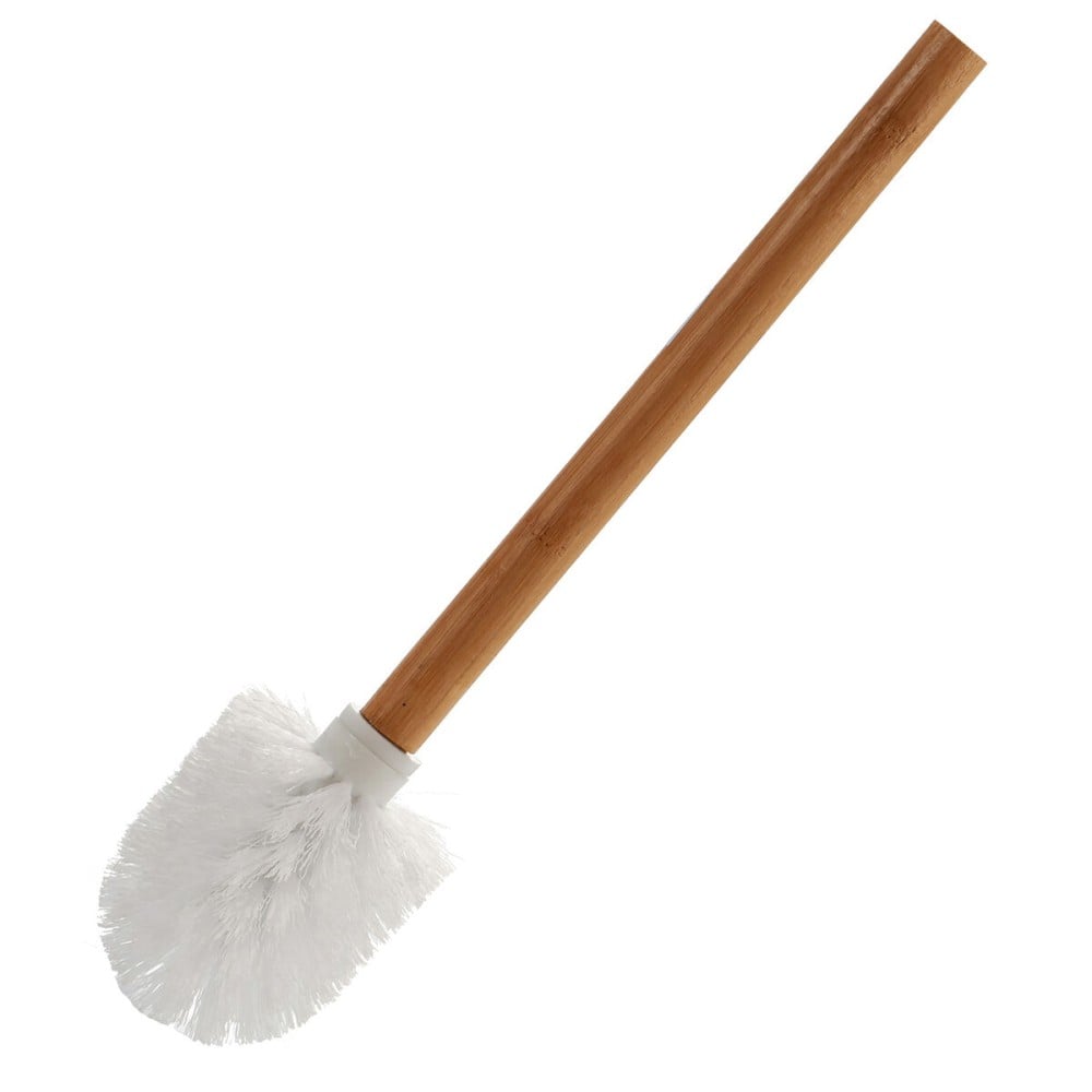 Brosse de salle de wc Berilo 22098 Blanc Marron Bambou 8 x 35,5 x 8 cm (24 Unités)