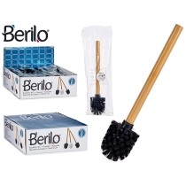 Brosse de salle de wc Berilo BAMBOO BLACK Marron Noir Bambou 8 x 35,5 x 8 cm (24 Unités)