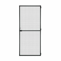 Rideau Moustiquaire Schellenberg Portes Avec cadre Fibre de Verre Noir Aluminium (100 x 210 cm)